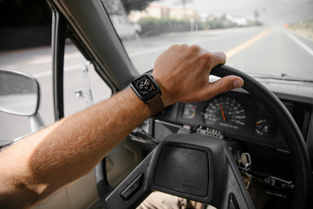 Correa piel impermeable Nomad Active Pro Apple Watch 44/42mm negro